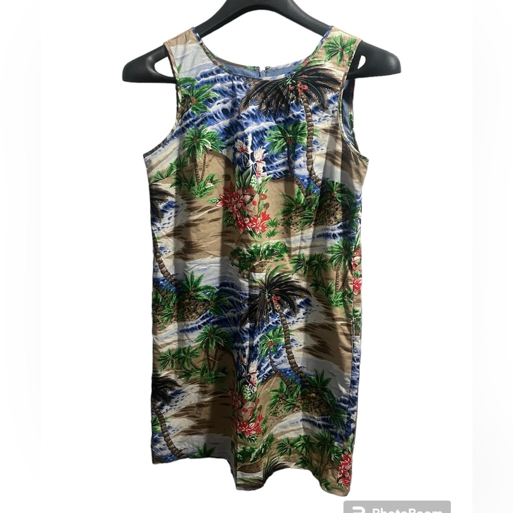 GUC Talbots Tropical Hawaii Beach Print Dress